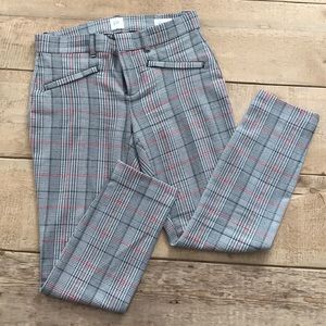 Gap Plaid pants, signature skinny ankle — 0P